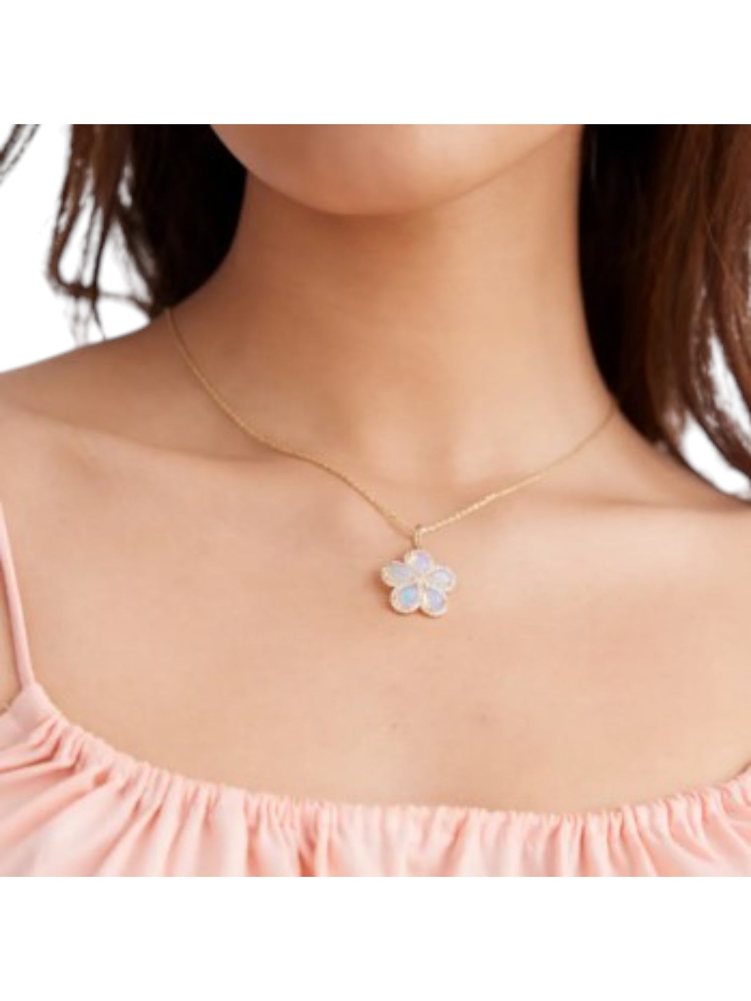 Trendy Flower Design 925 Sterling Silver CZ Stone Gold Plated Pendant With Chain For Women By Kesardeep
